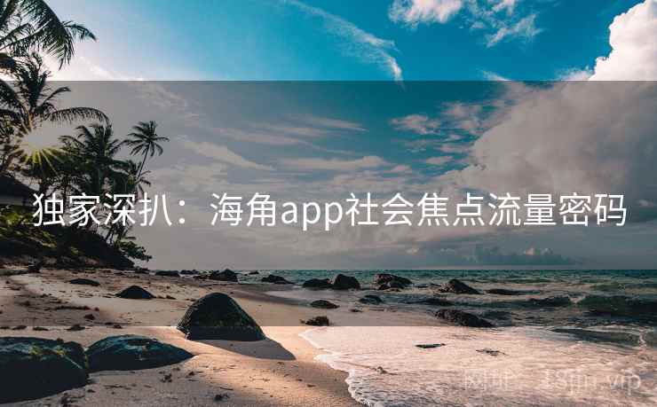 独家深扒:海角app社会焦点流量密码